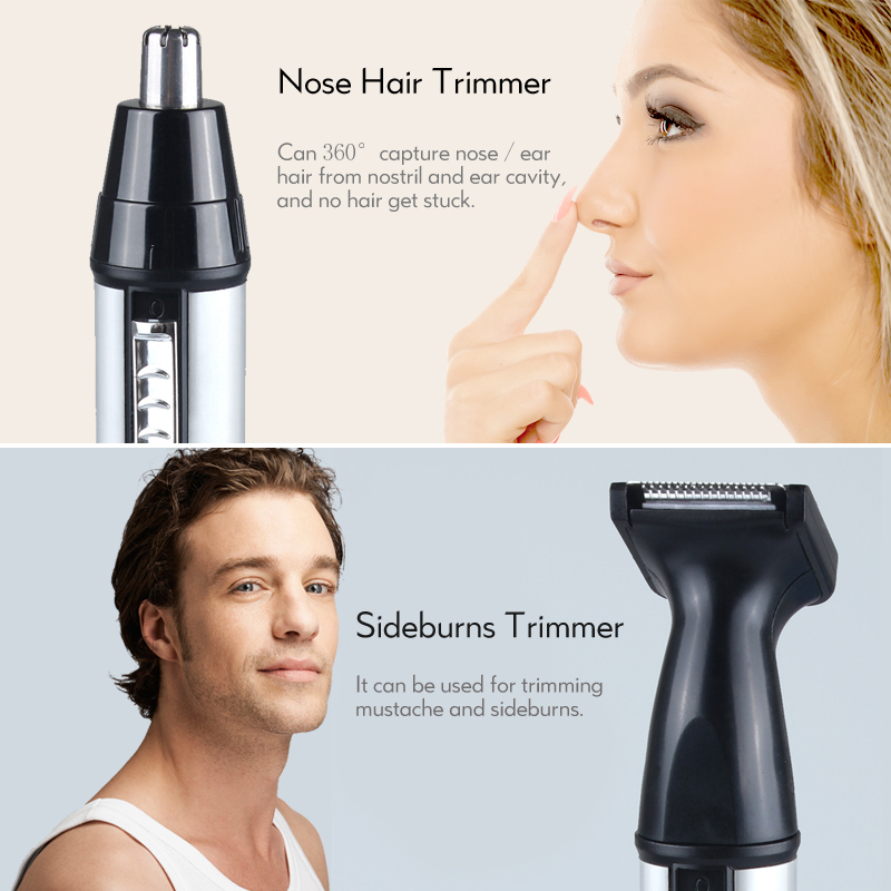 Wiederaufladbare Nase Haar Trimmer Bart Rasierer Frauen Augenbraue Trimmer Multifunktionale 4 in