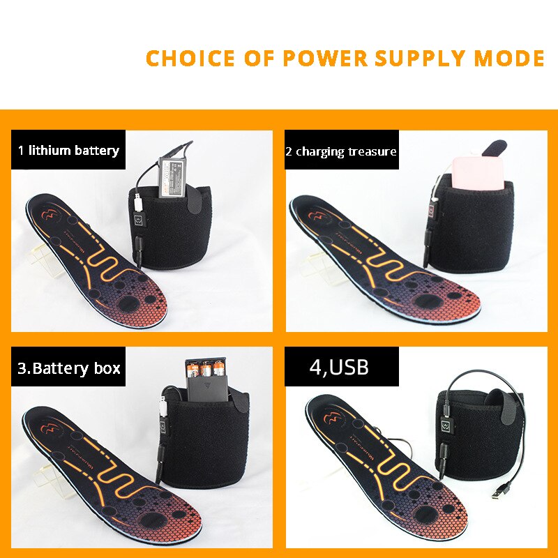 Motorrad Stiefel Beheizte Einlegesohlen Batterie angetrieben Anhaltende Halten Warme Winter Thermische Moto Motorrad Schuhe Elektrische Heizung Einlegesohlen