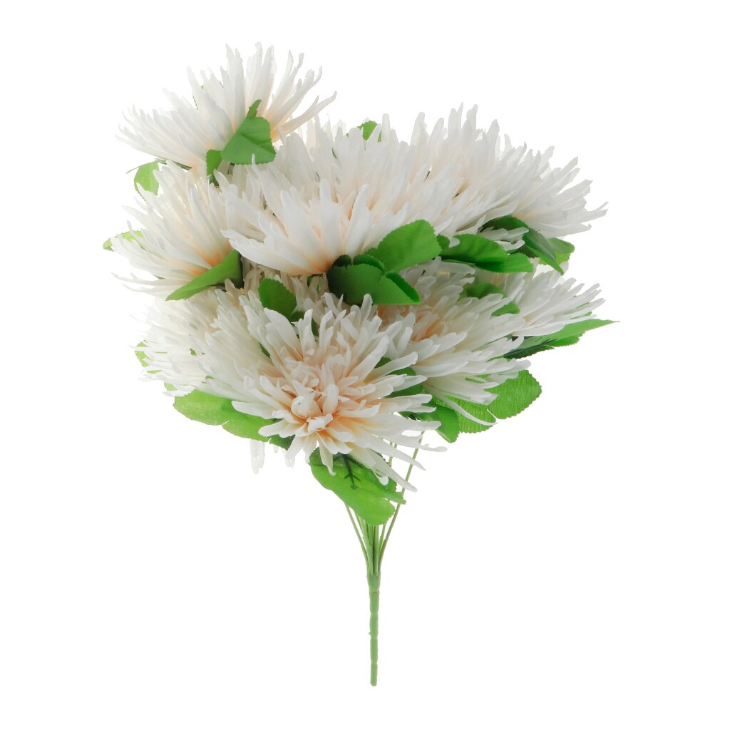 Zijde Grave Chrysant Bloem Boeket Arrangement Begraafplaats Graveside Bloemen Decoratie