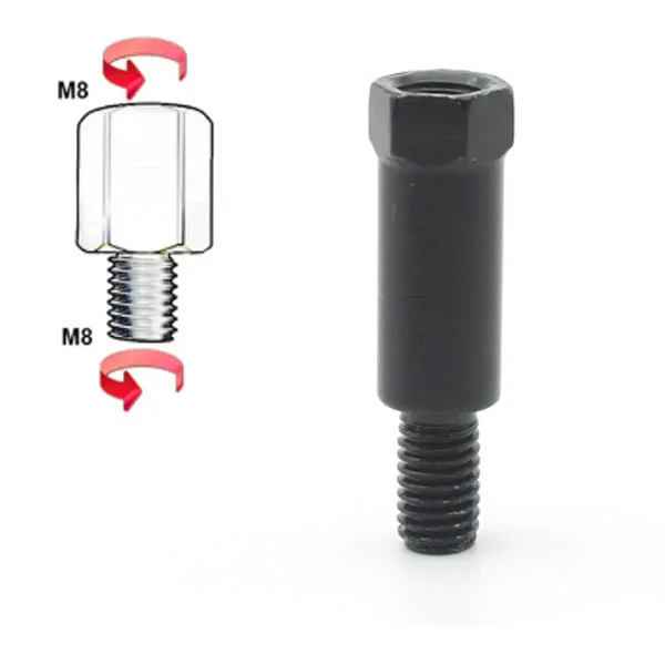 Adaptador de espelho traseiro para motocicleta, extensão mais longa, preto, m8, 8mm, m10, 10mm, anti-horário, direita, esquerda, parafuso de mudança de rosca: Lavanda