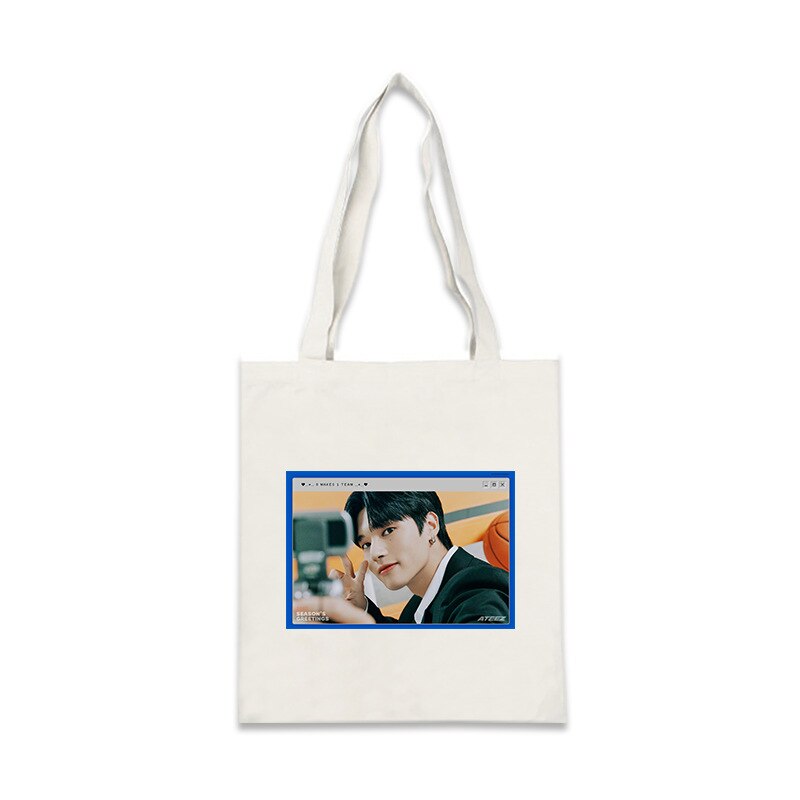 ATEEZ-bolsas de lona SEASON&#39;S GREETINGS para ATINY Hongjoong Seonghwa Yunho Yeosang Mingi Wooyoung Jongho, bolso de mano ligero, 2022: 05