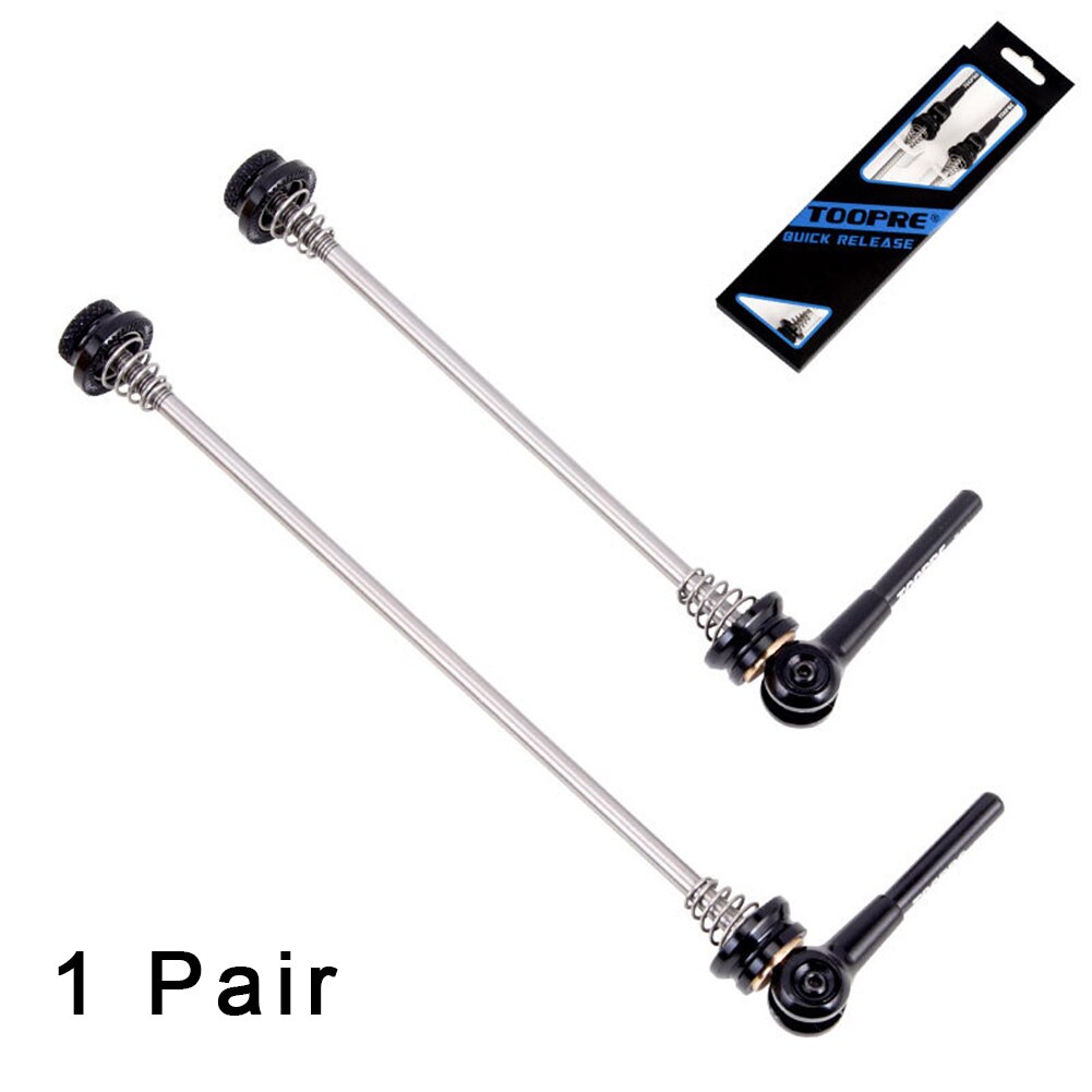 Titanium alloy Quick Release Skewers Elongated shaft Wheel hub Road bike: Black