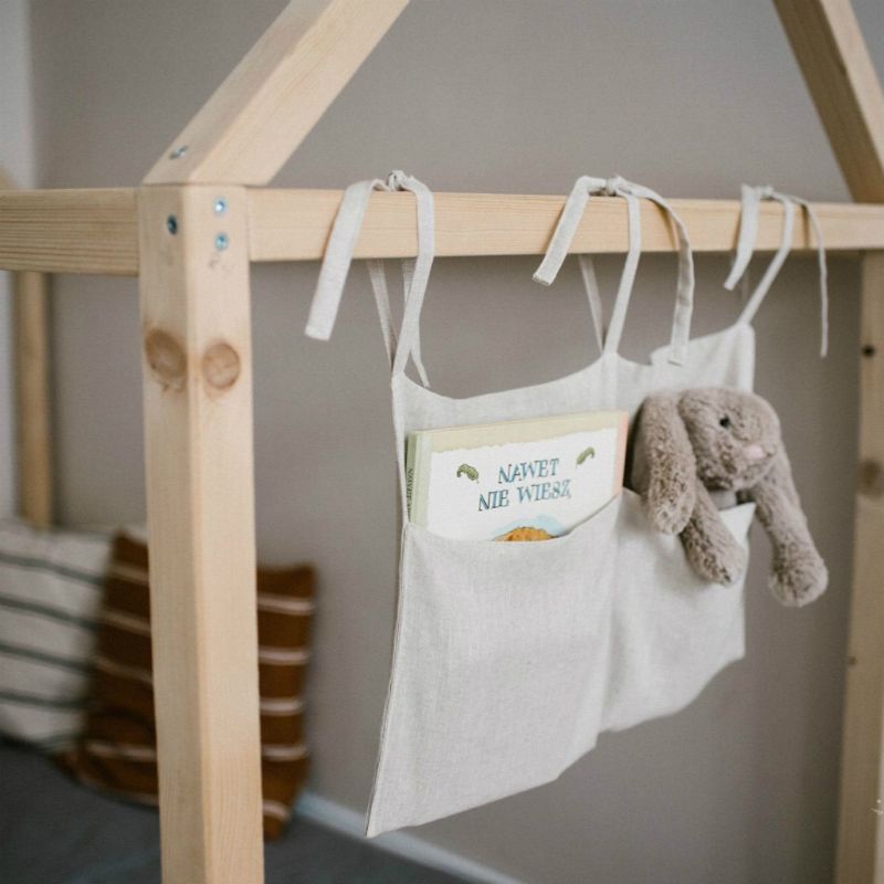 1pc multi-purpose baby krybbe arrangør seng hængende opbevaringspose væsentlige ble legetøj væv