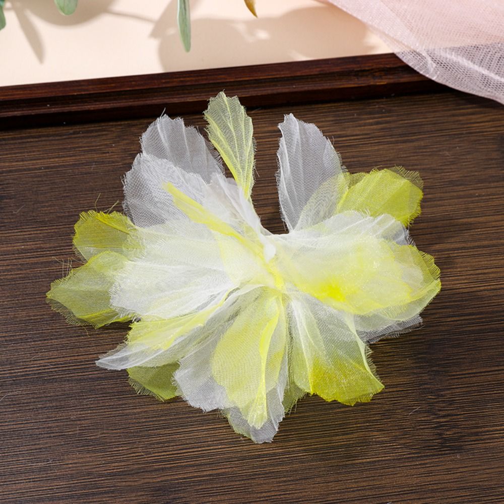 10 Stück künstliche Blumen, 3D-Organza-Blumenapplikationen, Blüzehn, DIY-Bastelarbeiten, Stoffapplikationen, mehrschichtige handgefertigte Stoffapplikationen, Kleiderdekoration: Antikes Kupfer