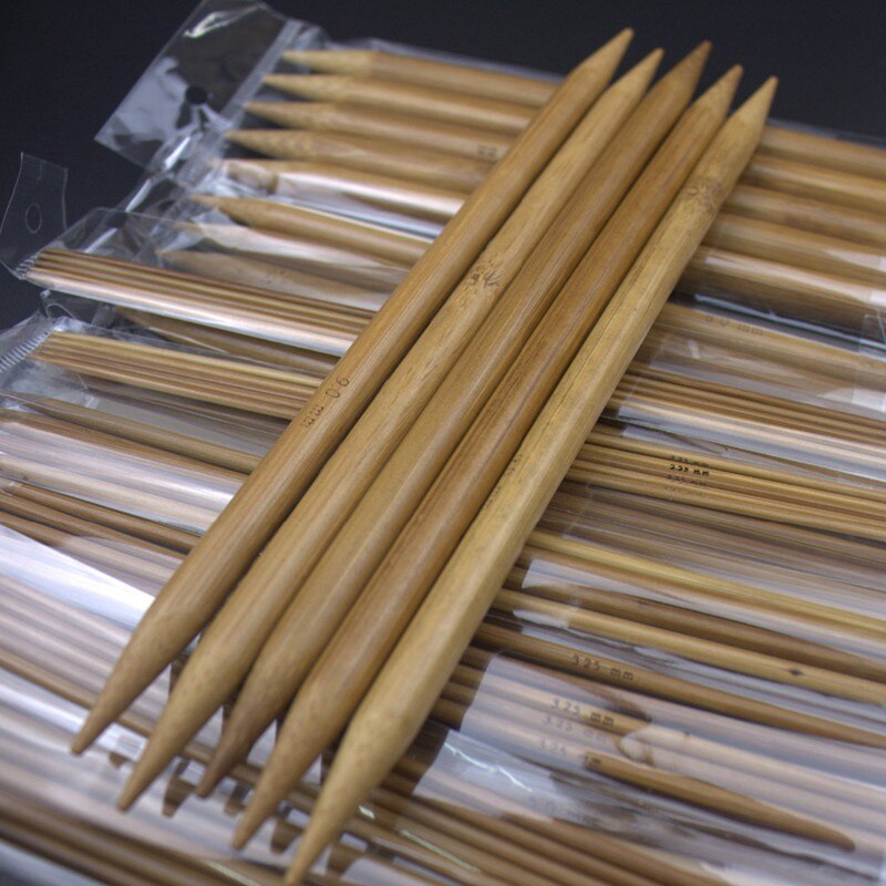 75 Stks/set 15 Maten 20Cm Breinaalden Verkoolde Bamboe Breinaalden Trui Breien Bamboe Handvat Glad Craft Naald