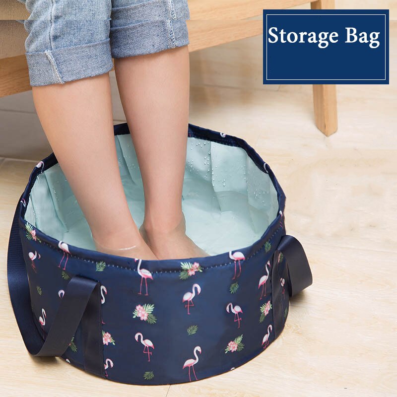 Draagbare opvouwbare emmer, voetbad, wasbak, groente opbergzak, multifunctioneel, buiten, reizen, kamperen, vissen, emmer