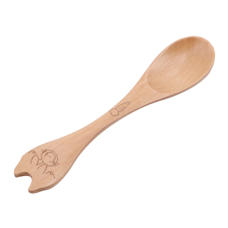 Cucharilla de arroz de madera para cocina, cucharilla de arroz de madera Natural respetuosa con el medio ambiente, pala de Paddle de arroz de caricatura Animal, cucharilla de arroz de pescado bonita: rabbit