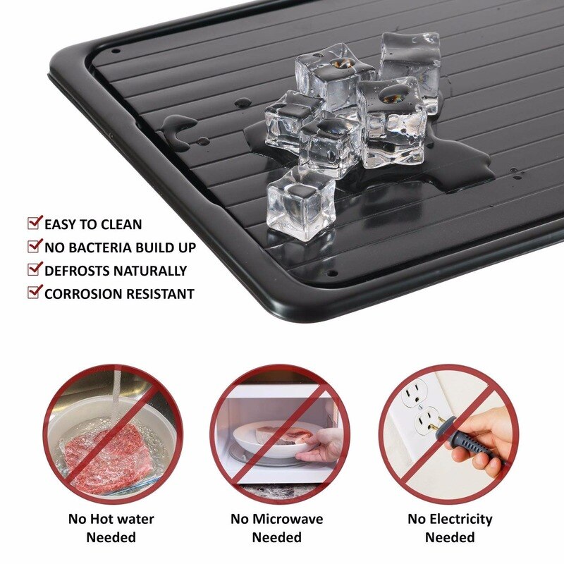 Convenient Fast Defrosting Tray with Cleaner Frozen Meat Defrost Food Thawing Plate Board Kitchen Tool