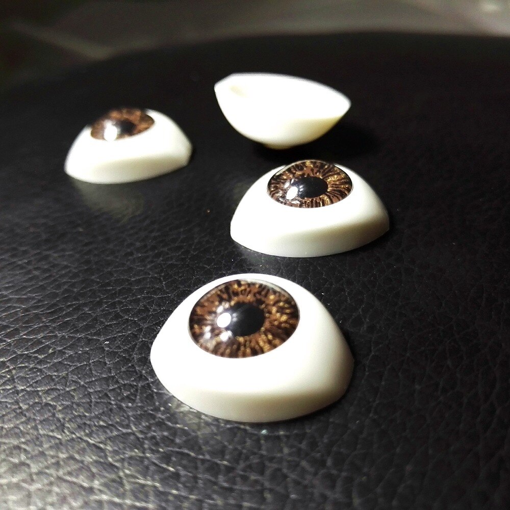 8 st levande oval ihålig rygg säkerhetsplastögon ögonglob för leksaker dockor gör-det-själv 22*16.5mm dockor tillbehör gör hantverk