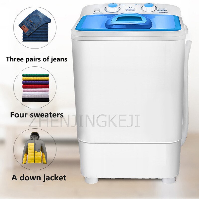 5.0KG Small Mini Washing Machine 220V/260W Single Barrel Semi-Automatic With Dehydration Children's Wear Sock Shirt Laundry Tool