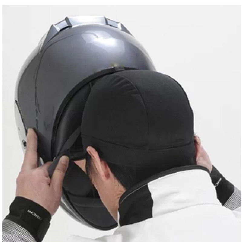 Unisex Quick Dry Breathable Hat Black Sweat Absorbing High Elastic Motorcycle Helmet Inner Cap Racing Cap Under Helmet