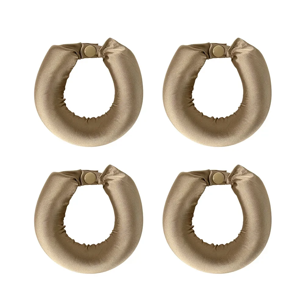 Rizadores de pelo sin calor, varilla rizadora de satén, diadema sin calor, rizos de seda, rulos de pelo perezosos, rizador de pelo suave para dormir en herramientas de estilismo: Oro