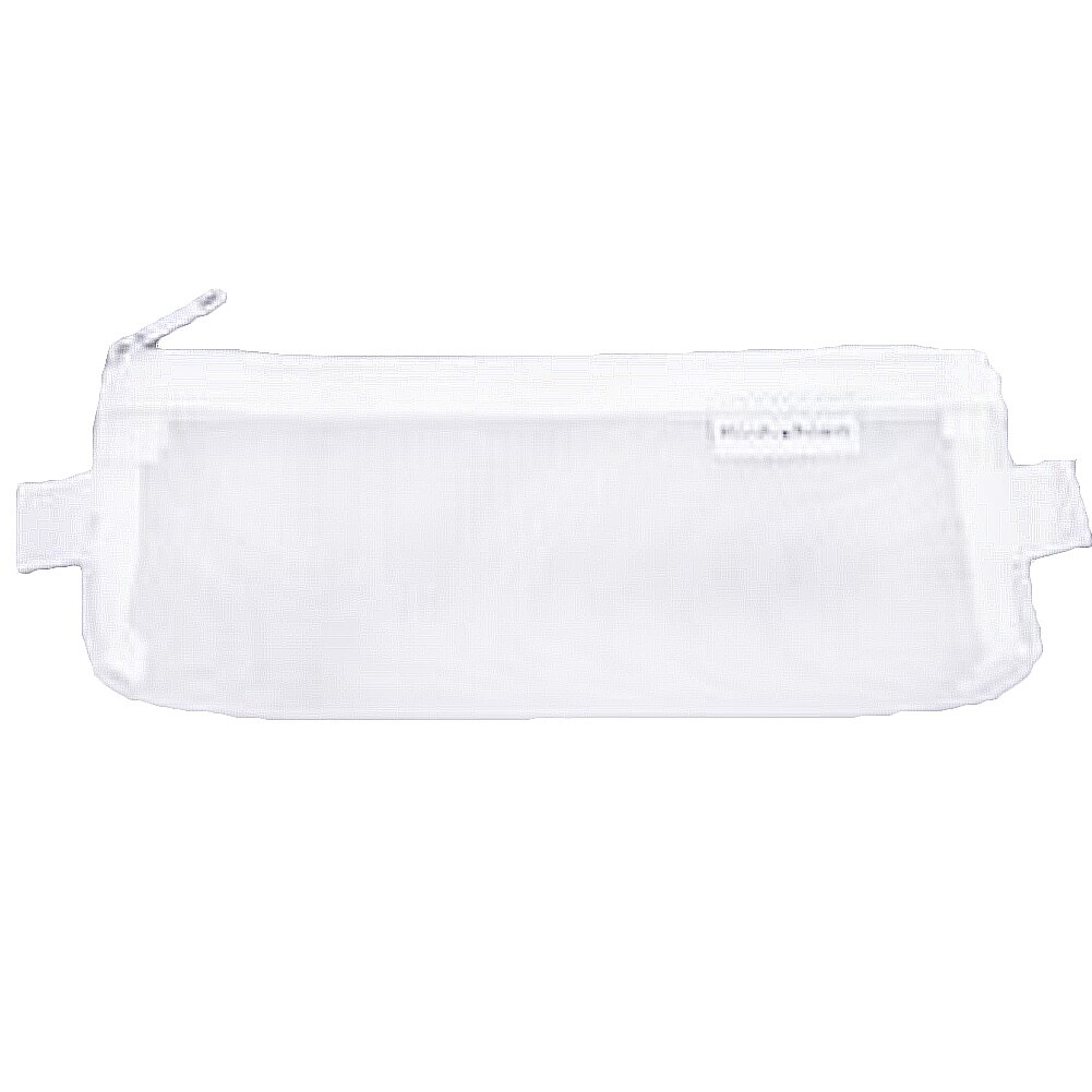 transparente bolsa con malla para cosméticos Los hombres de las mujeres bolsa de maquillaje de viaje cremallera organizador de almacenamiento de la bolsa, neceser, estuche para lavado: Blanco / L