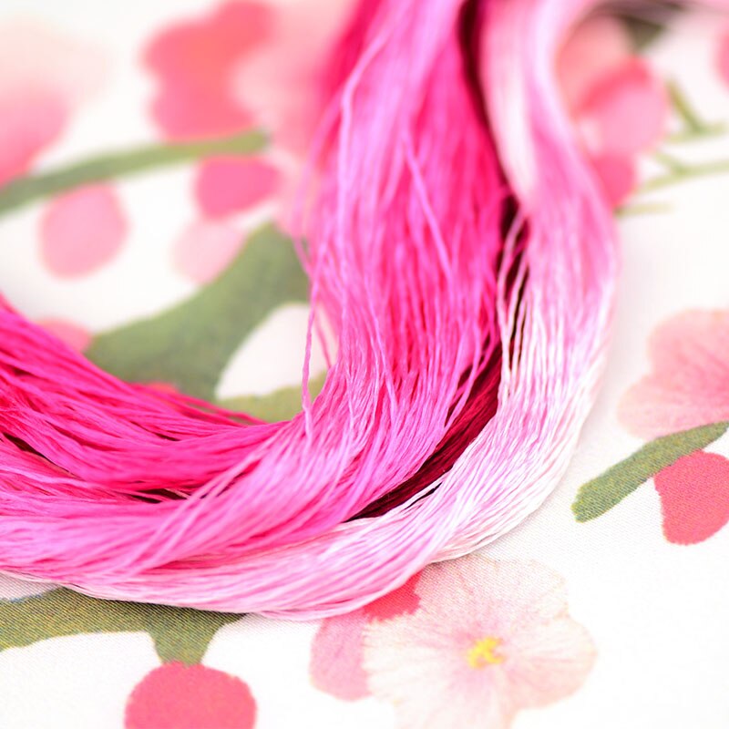 Zijde Borduurgaren/100% Zijden Draad/Hand Borduren Borduren Kruissteek/Rose Roze/9 Pure Kleuren