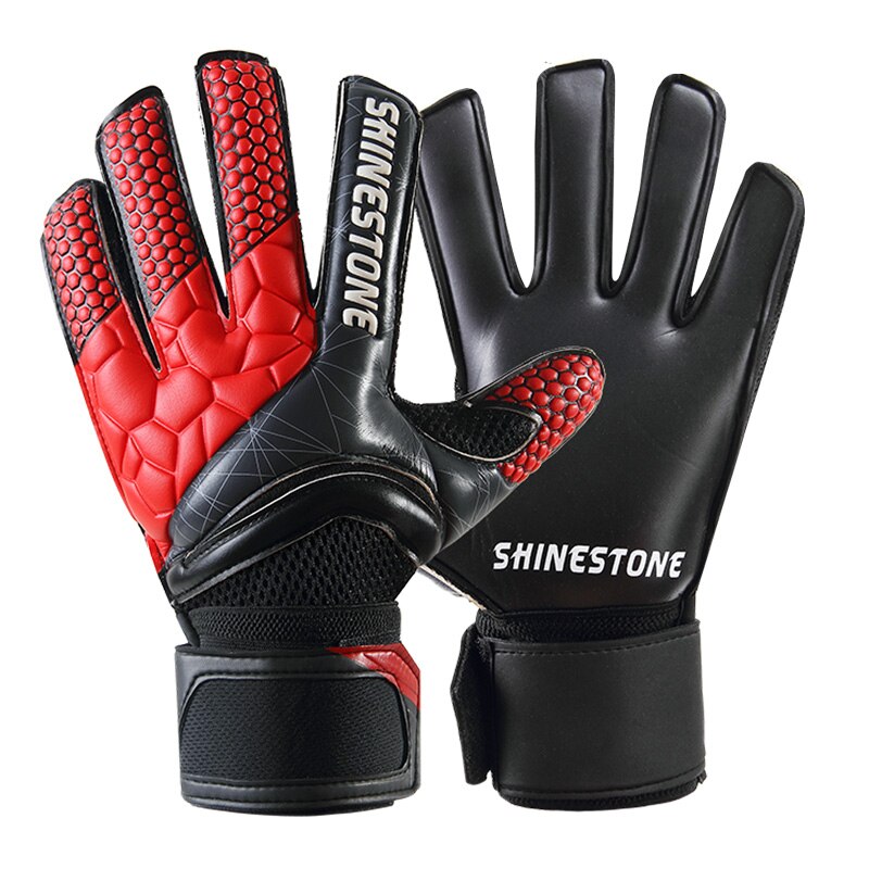 Männer Jungen Latex rutschfeste Torwarthandschuhe Professionelle Fußball Torwarthandschuhe Fingerschutz Fußball Atmungsaktive Handschuhe: Blau / XXL