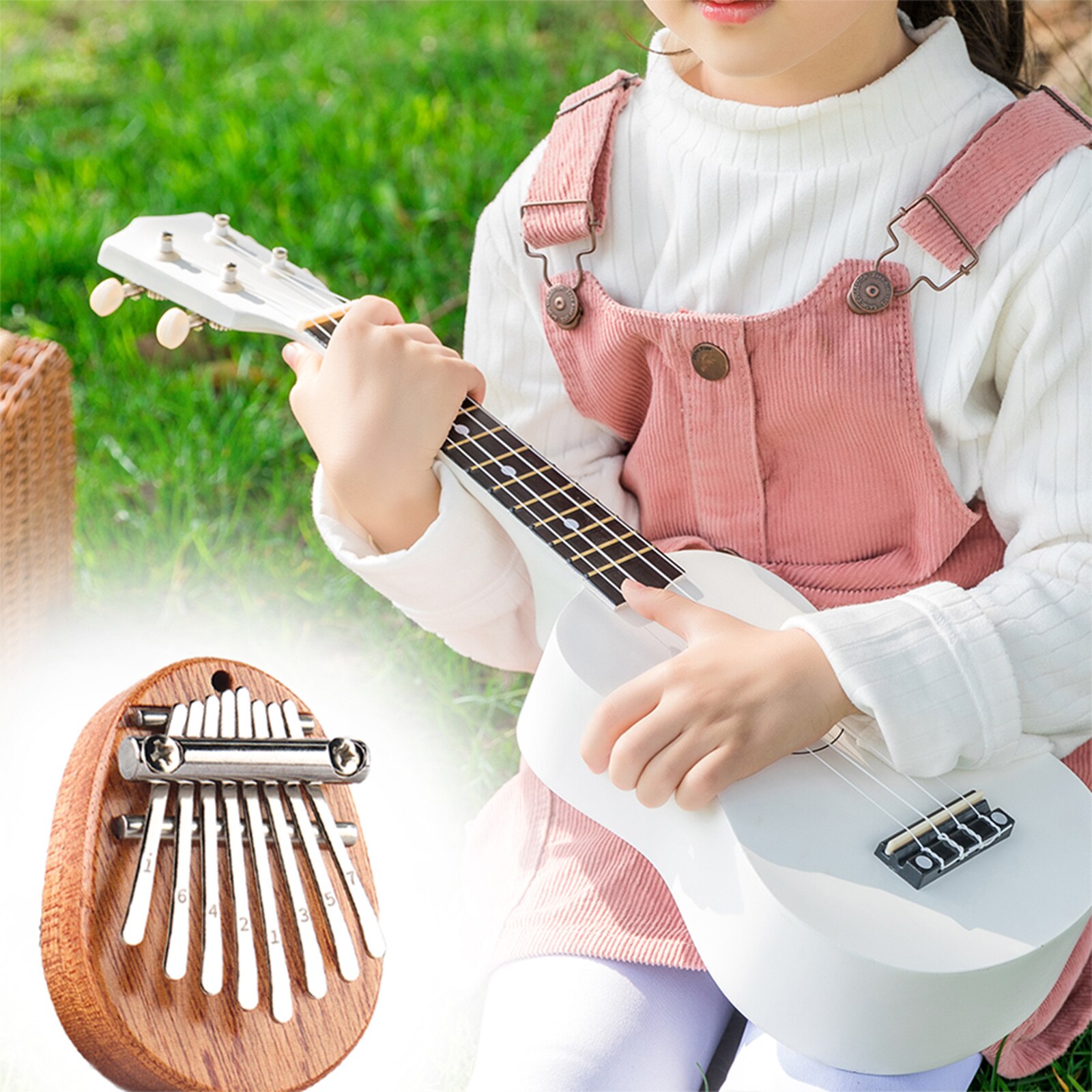 Houten Duim Piano Muziekinstrument Plezierige Kalimba 8 Keys Mini Vinger Instrument Levert Voor Kinderen Volwassen