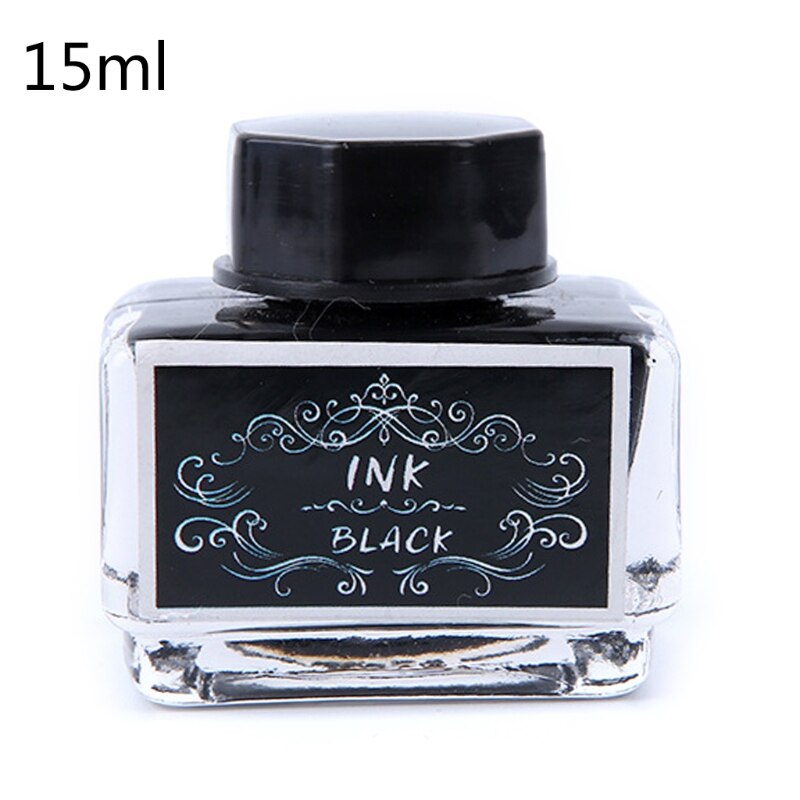 1 Bottle Pure Colorful 15ml Fountain Pen Ink Non-carbon Refilling Inks Stationery School Office Supplies