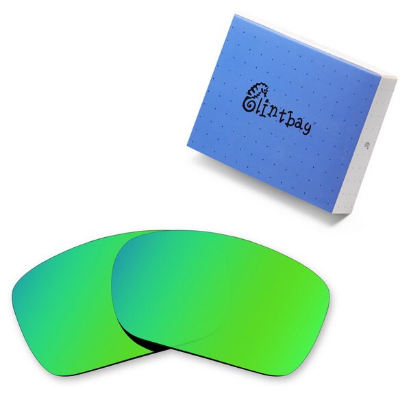 Glintbay Performance Polarized Replacement Lenses for Oakley Turbine Sunglass - Multiple Colors: Emerald Green Mirror