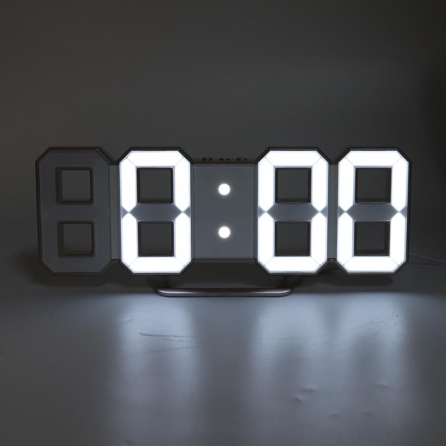 LCD Digital Clock Number Clock Hanging Digital Clock Desk Alarm Clock with Golden Shell for Home Decoration Bedroom Desk Clock: a