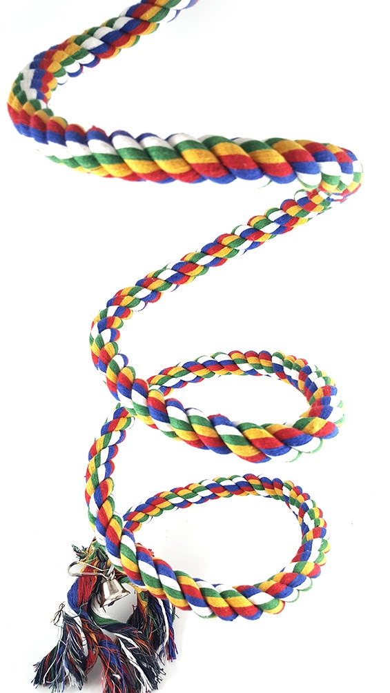 Liten stor papegoja leksaker för ara afrikansk grå stor papegoja leksaker rep fågel tillbehör husdjur fågel spiral klättring stående abborre: Xl  200cm