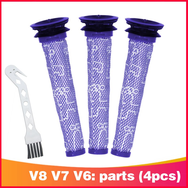Meilleur pré-filtre et 2 kit de filtres HEPA pour aspirateur balai sans fil Dyson V6 absolu. Remplace les parties 965661-01 et 966741-01: Gris foncé