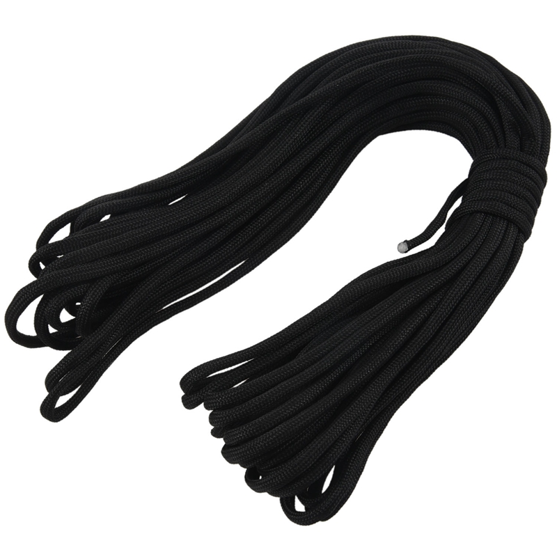 Paracorde – corde de Parachute 550, fil à 7 brins pour escalade, Camping, boucle, noir, 50 pieds: Black