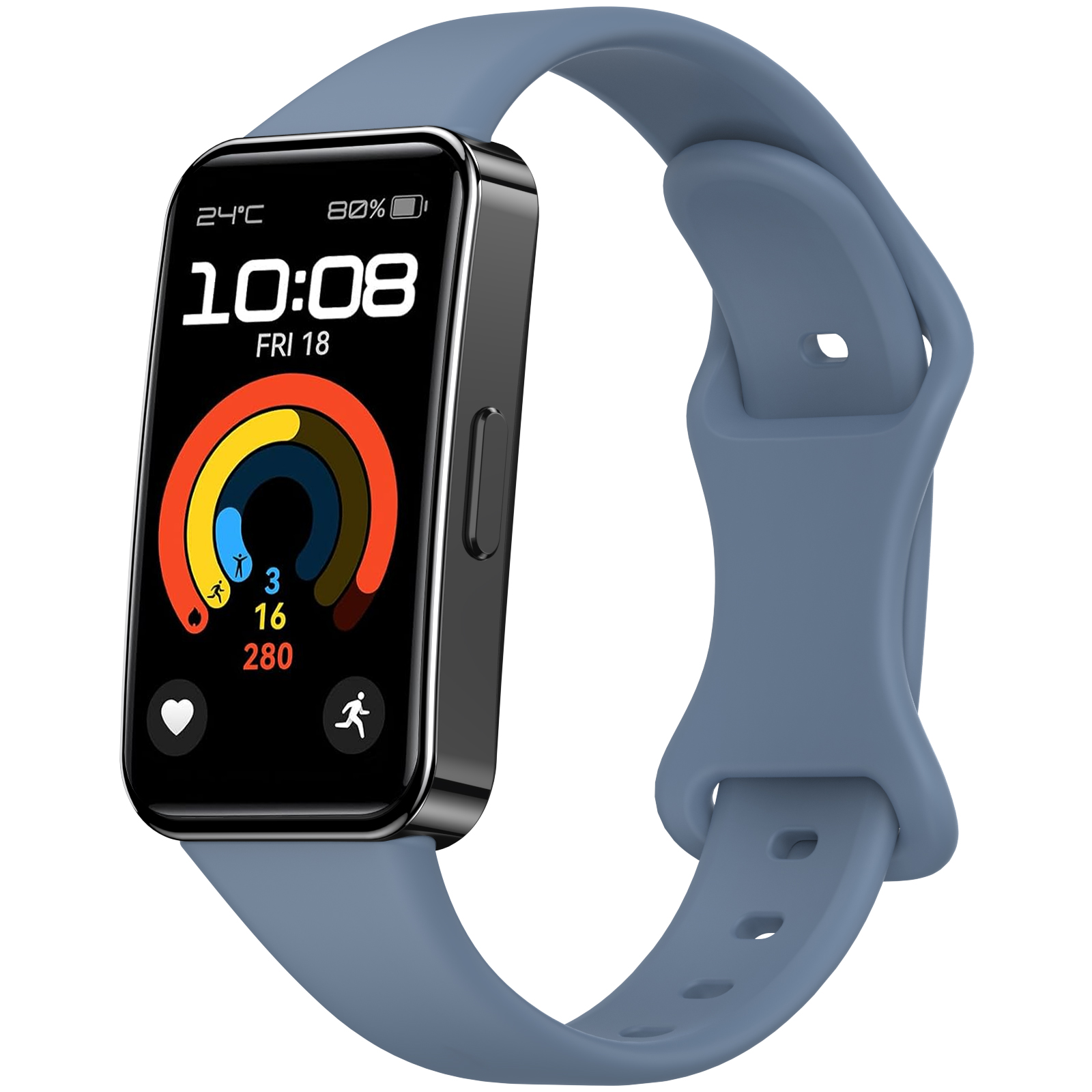Blød Silikone Rem til Huawei Band 9 8 - Sport Åndbar Urrem Udskiftning Armbånd: Sort hvid / 12mm