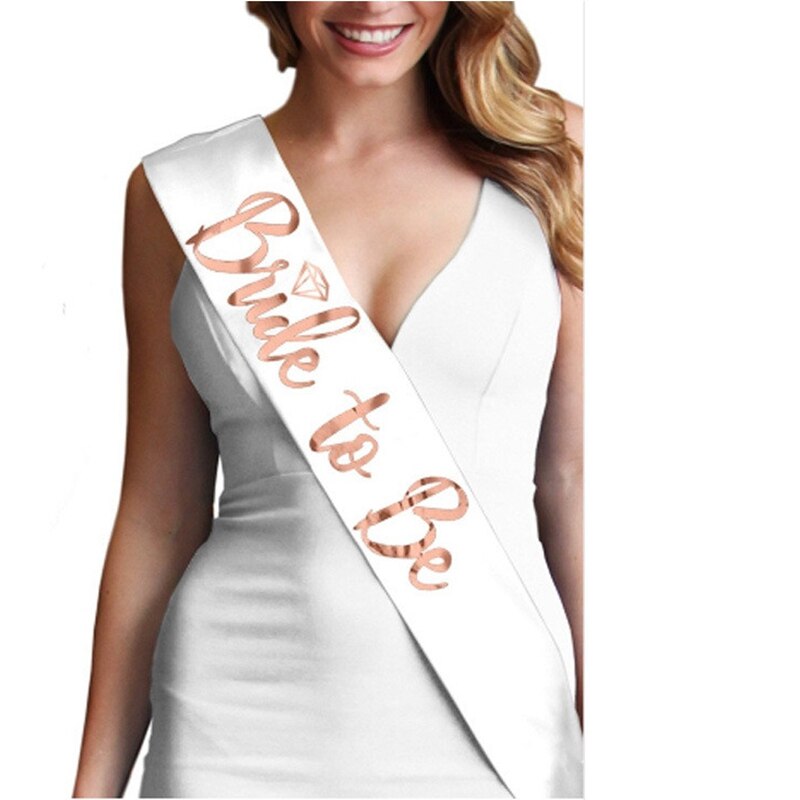 Hen Party Bride to Be Satin Ribbon Sash for Wedding Party Bachelorette Sash Bridal Shower Decorations Wedding Accessories: Style 17