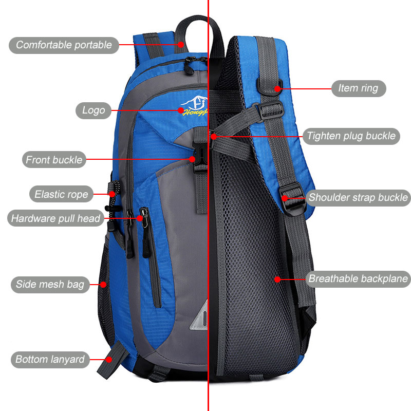 40L Grote Capaciteit Mannen Rugzak Travel Pack Sport Bag Pack Outdoor Bergbeklimmen Wandelen Klimmen Camping Rugzak Voor Mannelijke