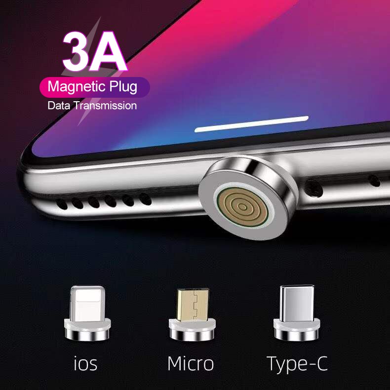 Fast Magnetic Connector 5Pcs Magnetic Micro USB Type-C IOS Connector Adapter Head for Magnetic Charging Cable Charge Cord