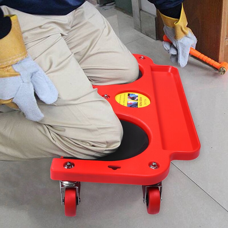 Rolling Knee Protection Pad with Wheels Built in Foam Padded Creeper Platform Laying Tile or Vinyl Auto Repair Protecting Knees