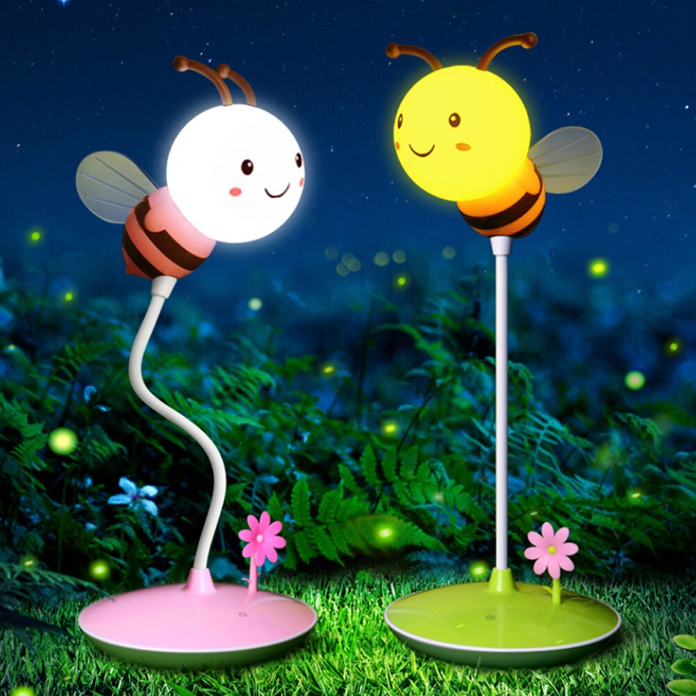 Oplaadbare 3D Nachtlampje Bumble Bee Lamp Groen/Roze Voor Elke Jongen Of Meisje Slaapkamer Decor