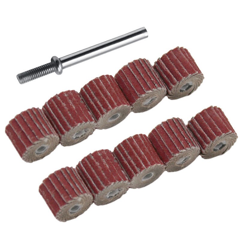 10PC For Dremel Accessories Sandpaper Sanding Flap Polishing Wheels Sanding Disc Shutter Polishing Wheel For Rotary Tool