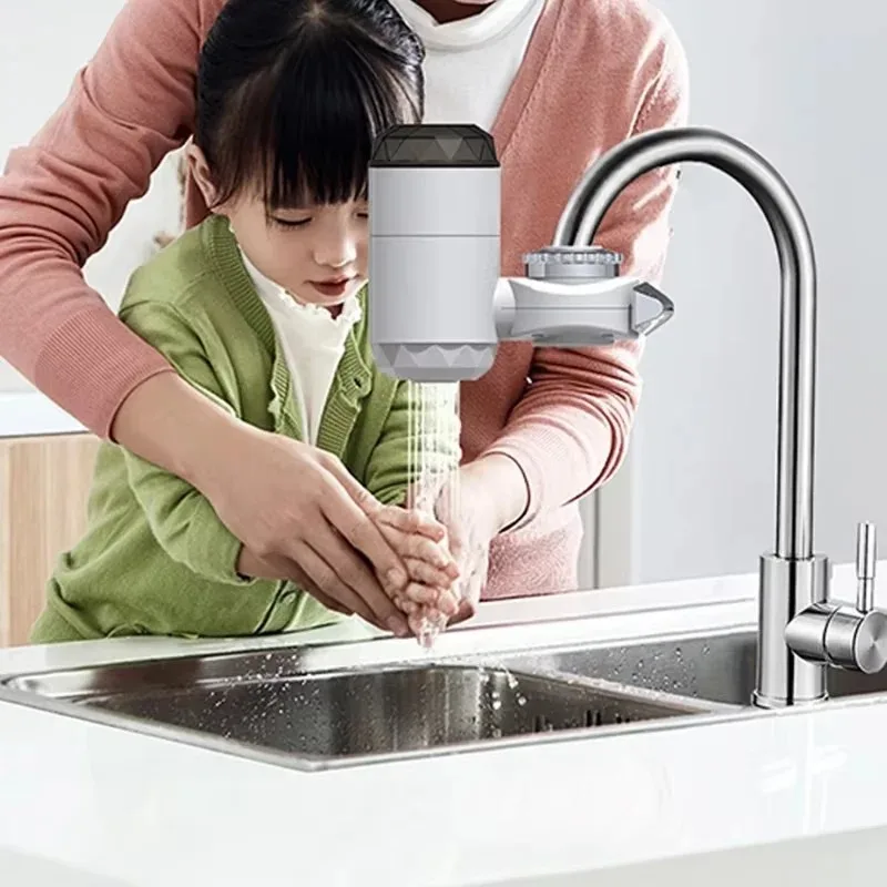 Kitchen Instant Eectric Water Heater Tap Water Faucet Heater Cold Heating Faucet Tankless Instantaneous Water Heater Home