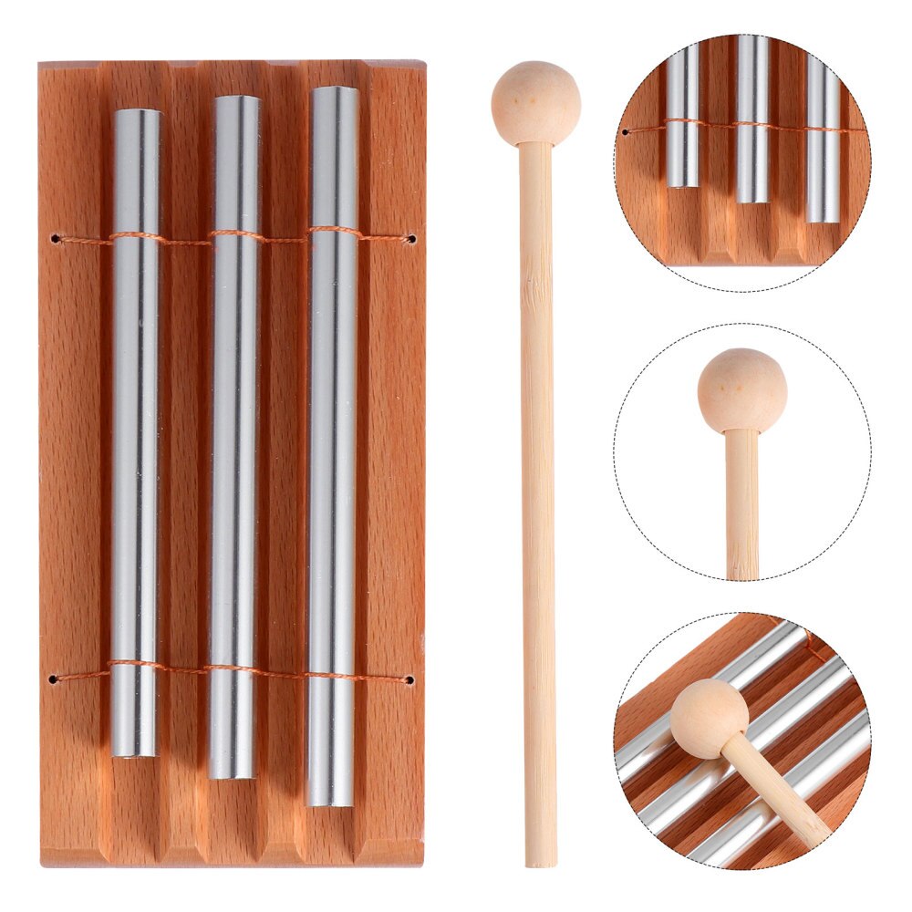 Tabletop Chimes Musical Tuned Chime Meditation Percussion Instrument with Mallet