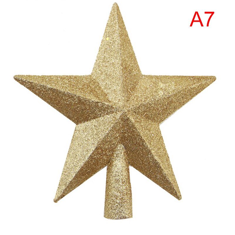 1pc glitter mini star julgran toppers röd guld silver mini star