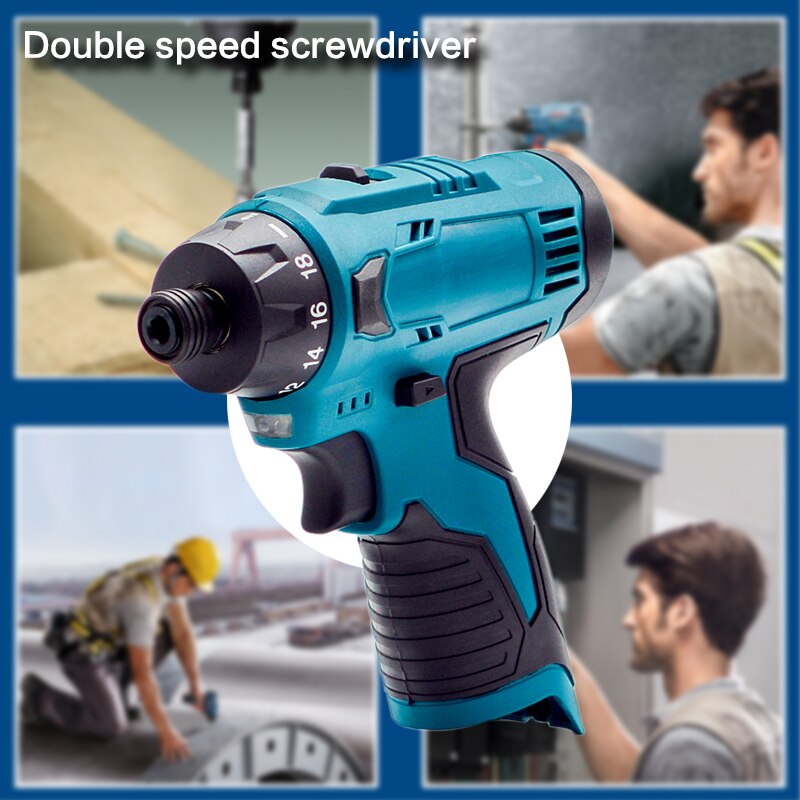 12V Lithium-ion Battery Cordless Screwdriver Electric Drill Hole Electrical Screwdriver Hand Driver Wrench Power Tools