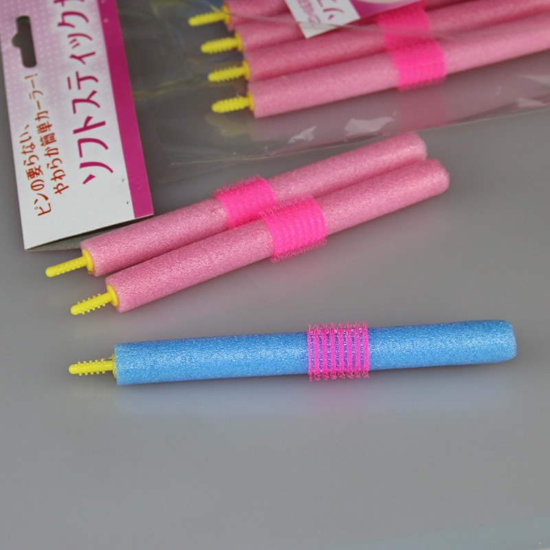 12pac/lot Hair Twist Flex Soft Foam Rods Beauty Curly Spiral Bendy Twist Curl Curlers Rollers Set -35