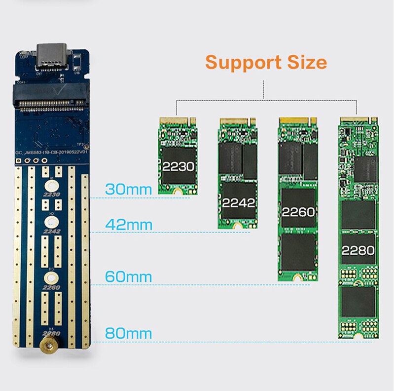 Nvme Pcie Usb3 1 Hdd Behuizing M 2 Naar Usb Type C Grandado