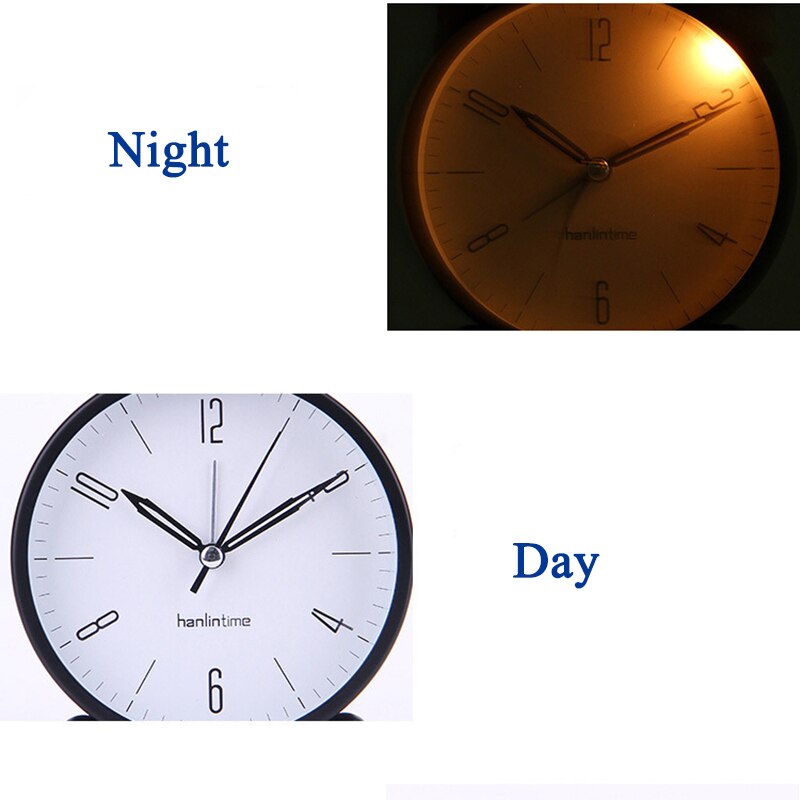 Alarm Clock Silent Luminous Clock Bedside Modern Minimalist Metal Bedroom Small Clock Tabletop Decor horloge