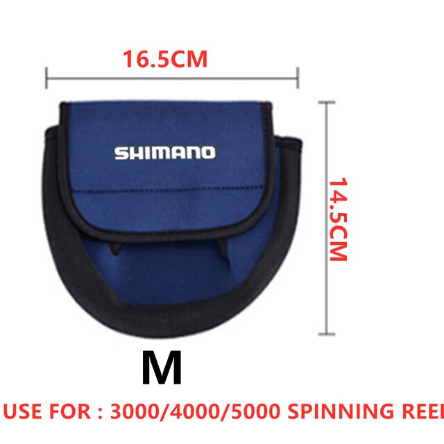 SHIMANO Fishing Reel Bag Spinning Reel Baitcasting Weel Protective Casting Case Reels Tackle Storage Pouch Protector Cover Bags: M