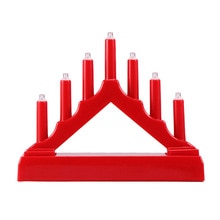 Lampe Led en forme de pont pour arbre de noël, 1 pièce, sans pile, couleur aléatoire: Red