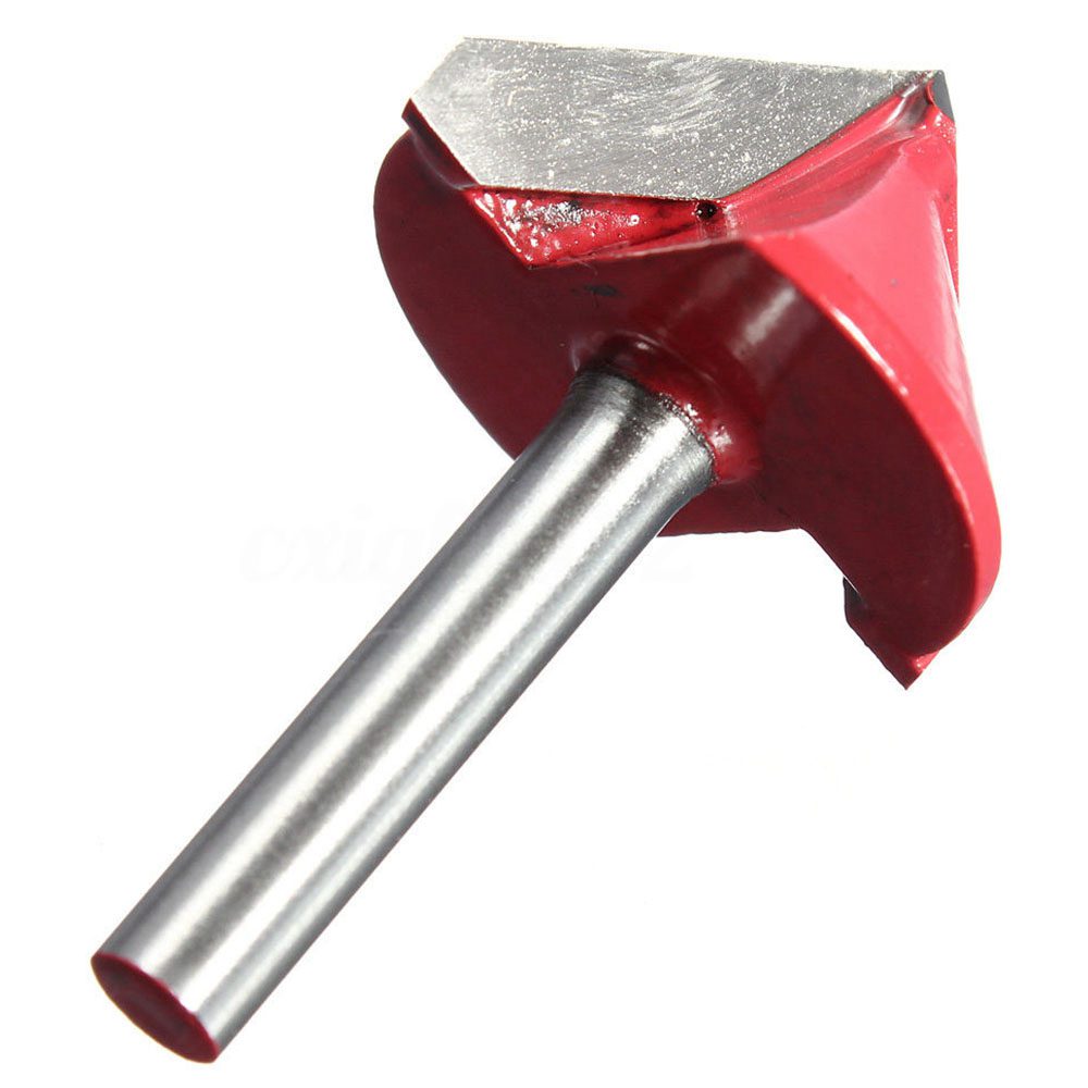 HLZS-CNC Engraving V Groove Bit 3D Bits Router Carving Cutter Tool 90 Degree 6mmx22mm