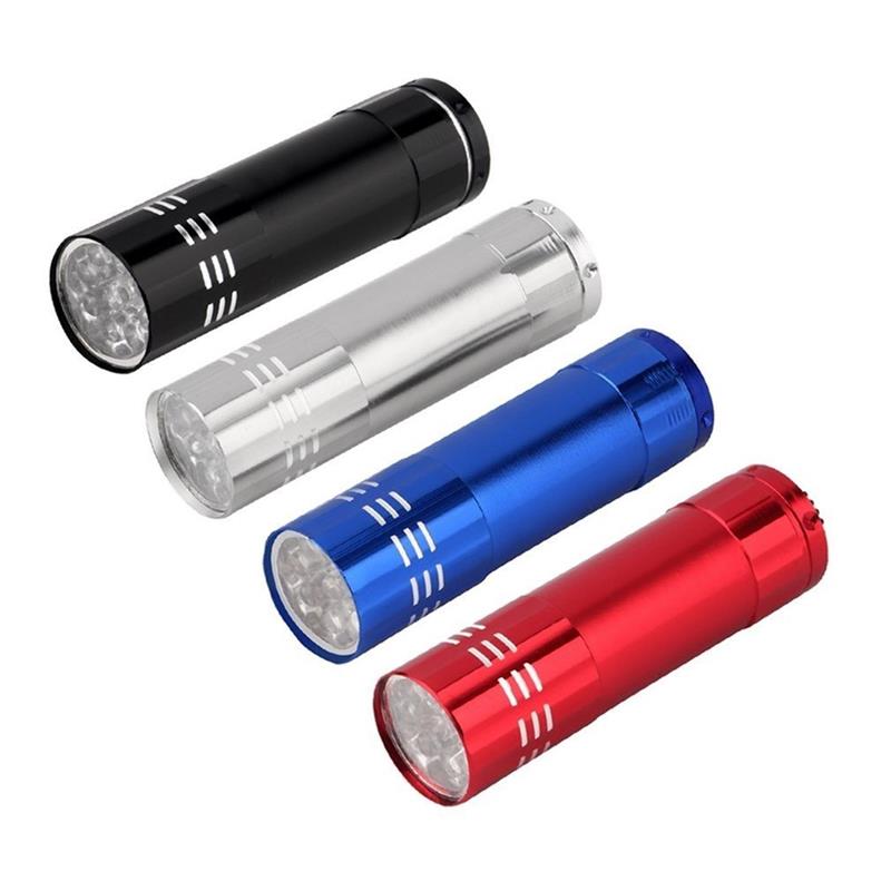 9LED Ultraviolet Lamp 365nm 395nm LED UV Flashlight Ultraviolet Flashlight Torch Light Ultra Violet Flash Light 395nm Blacklight