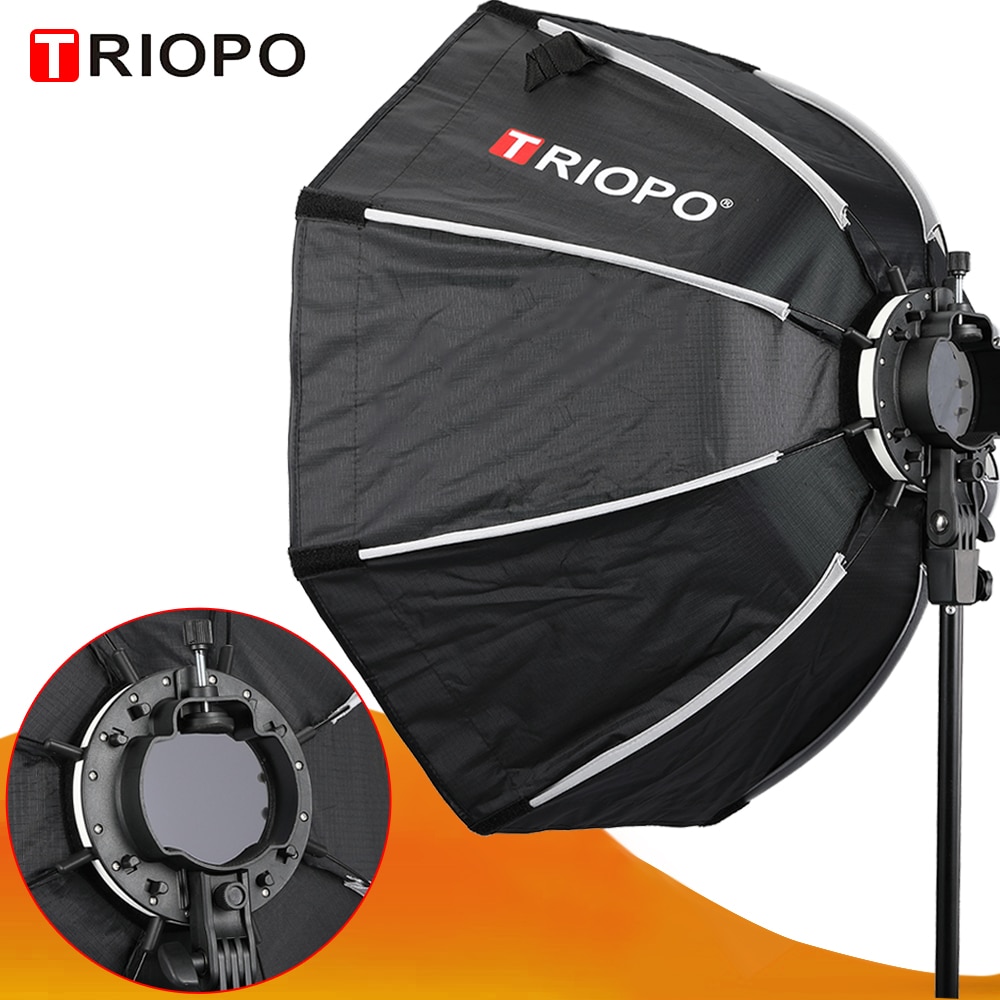 TRIOPO KS65CM KX65CM Octagon Umbrella Softbox Soft box for Godox AD200 V1 yongnuo Flash Light photography studio accessories
