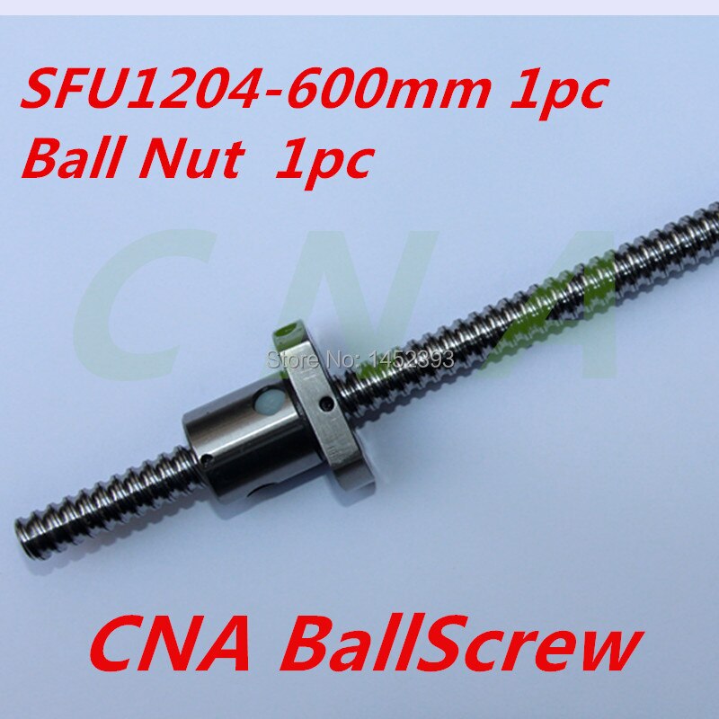 SFU1204 600mm Bal Schroef L600mm Kogelomloopspil Met SFU1204 Enkele Kogelmoerbehuizing Voor CNC onderdelen Geen end gefreesd