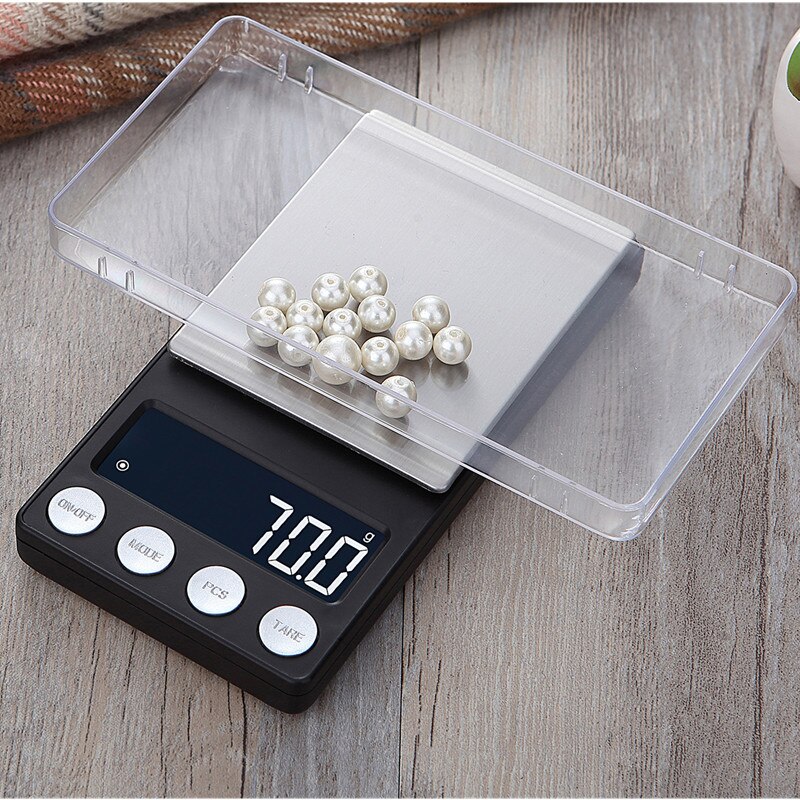500g/0.1g 200g/0.01g Digital Scale Balance Weighing Scale Electronic kitchen scale with tray Stainless Steel Jewelry 40% off