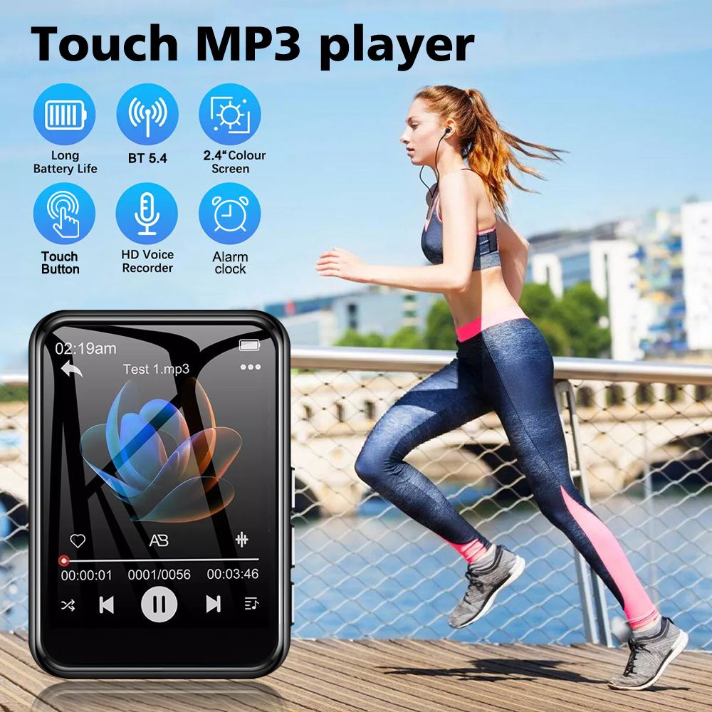 2025 Neuer Bluetooth 5.4 Touchscreen-MP3-Player HiFi Verlustfreie Musikwiedergabe Eingebauter Lautsprecher 32 GB Unterstützung Aufnahme E-Book