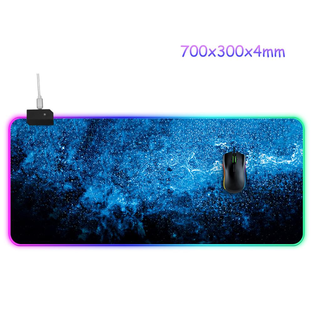 XXL alfombrilla de ratón grande para juegos alfombrilla de ratón para ordenador alfombrilla de ratón RGB XL alfombrilla para jugador almohadillas para teclado alfombrilla de ratón USB: Sky 700x300mm