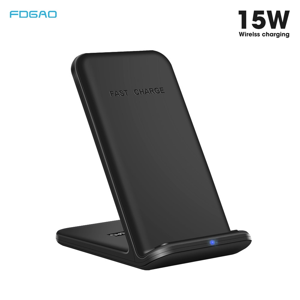 FDGAO Rápida Rápida Dobrável Suporte De Carregamento Sem Fio do Carregador Pad Tipo C 15W Para iPhone 11 XS Pro Max XR X 8 Plus Samsung S20 S10 S9